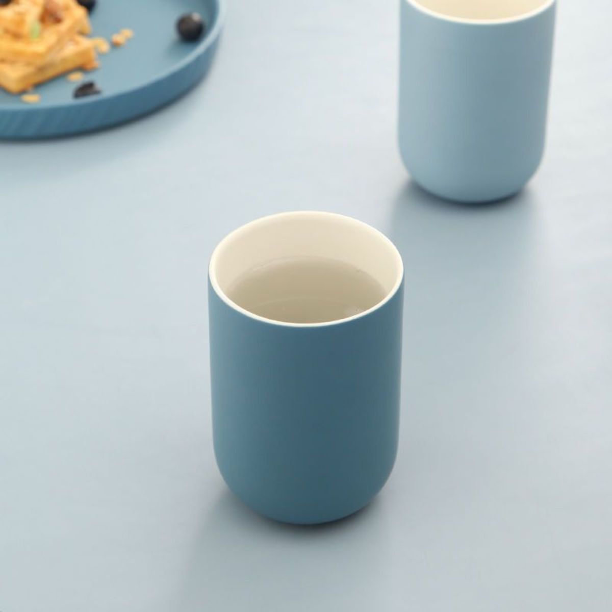 Morandi Haze Nordic Ceramic Tea Set — Teapot, 6 Cups, Tray & Shelf