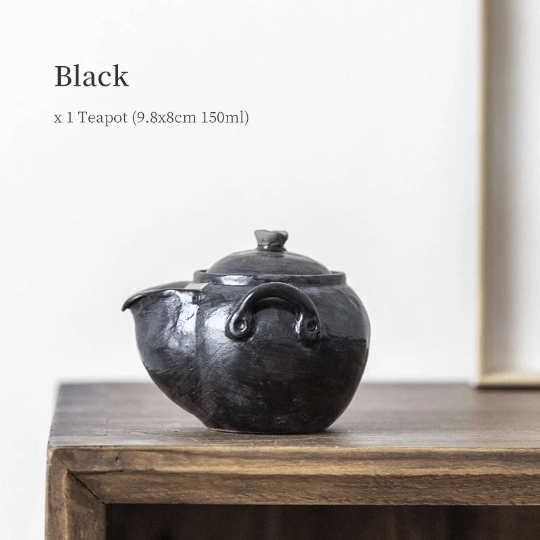 150ml White Slip-Glazed Teapot – Handheld Ceramic Gongfu Teaware