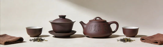 Gaiwan and teapot used in tea brewing