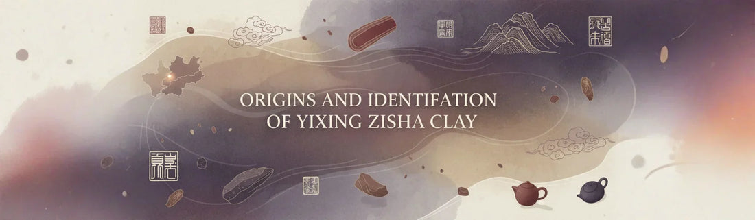 Yixing Zisha clay types with natural textures and traditional teaware craftsmanship