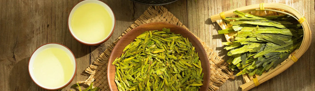 A beautifully arranged tea set with teapot, cups, and various types of tea leaves for a relaxing tea experience