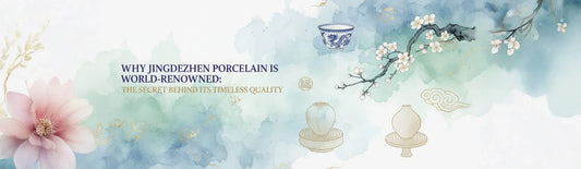 Jingdezhen Porcelain – High-End Hand-Painted Blue-and-White Tea Set Showing Fine Craftsmanship and Timeless Quality
