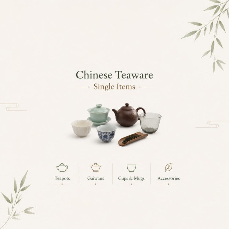 可以压到更标准的 Shopify ALT 极简版：  **ALT：** Chinese teaware single items collection with teapot, gaiwan and cups.
