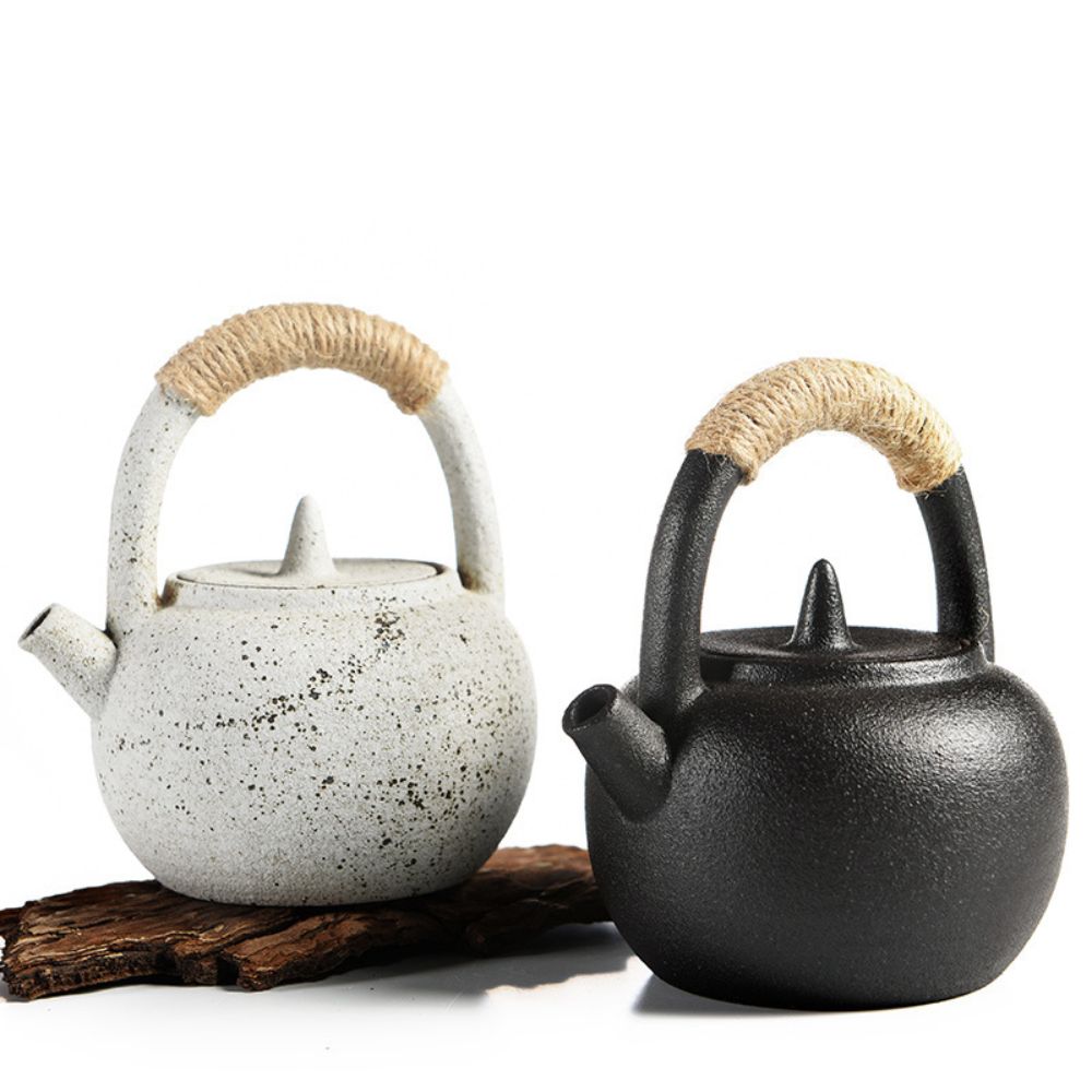 Handcrafted East Asian-Style Kiln-Glazed Gongfu Tea Set – Teapot, Tray, and Cups