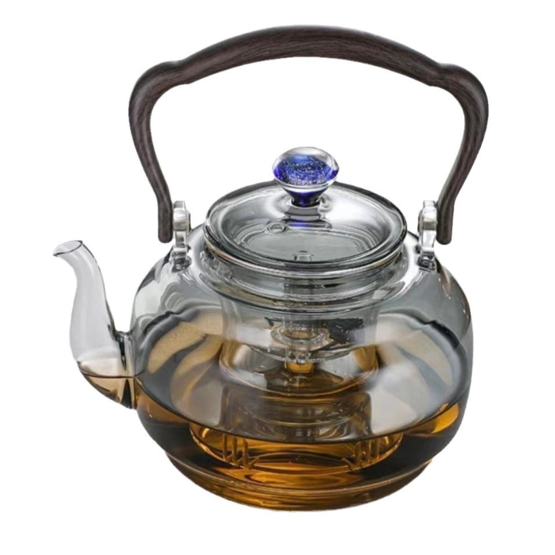 1200ml Smoky Gray Heat-Resistant Glass Kettle with Infuser