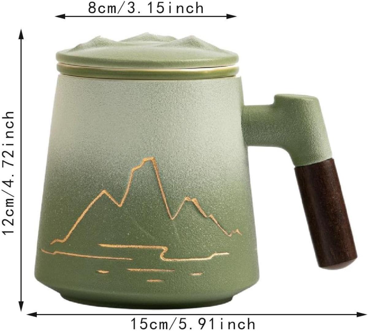 Porcelain Tea Infuser Mug with Lid and Filter – Thousand Miles Landscape Design