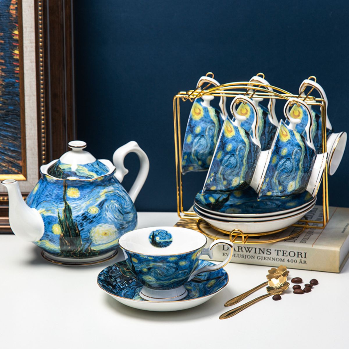 Starry Sky Tea Set – Includes Teapot and 6 Cups