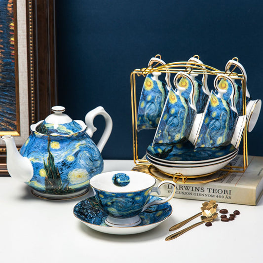 Starry Sky Tea Set – Includes Teapot and 6 Cups