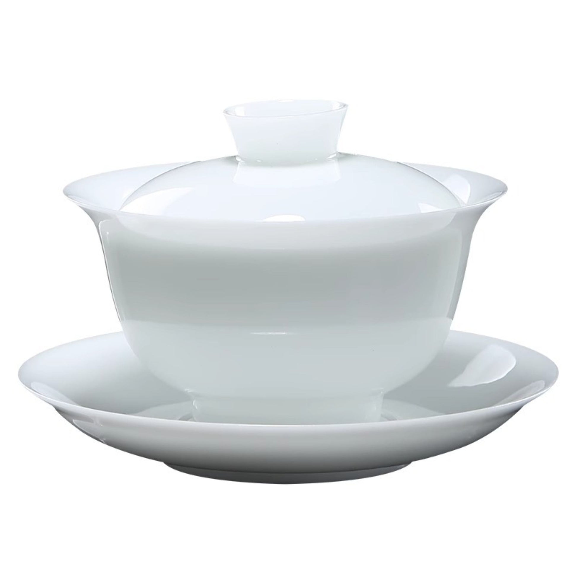 Dehua Ice Jade Gaiwan – “Spring Aroma” Porcelain Tea Bowl for Gongfu Tea Brewing