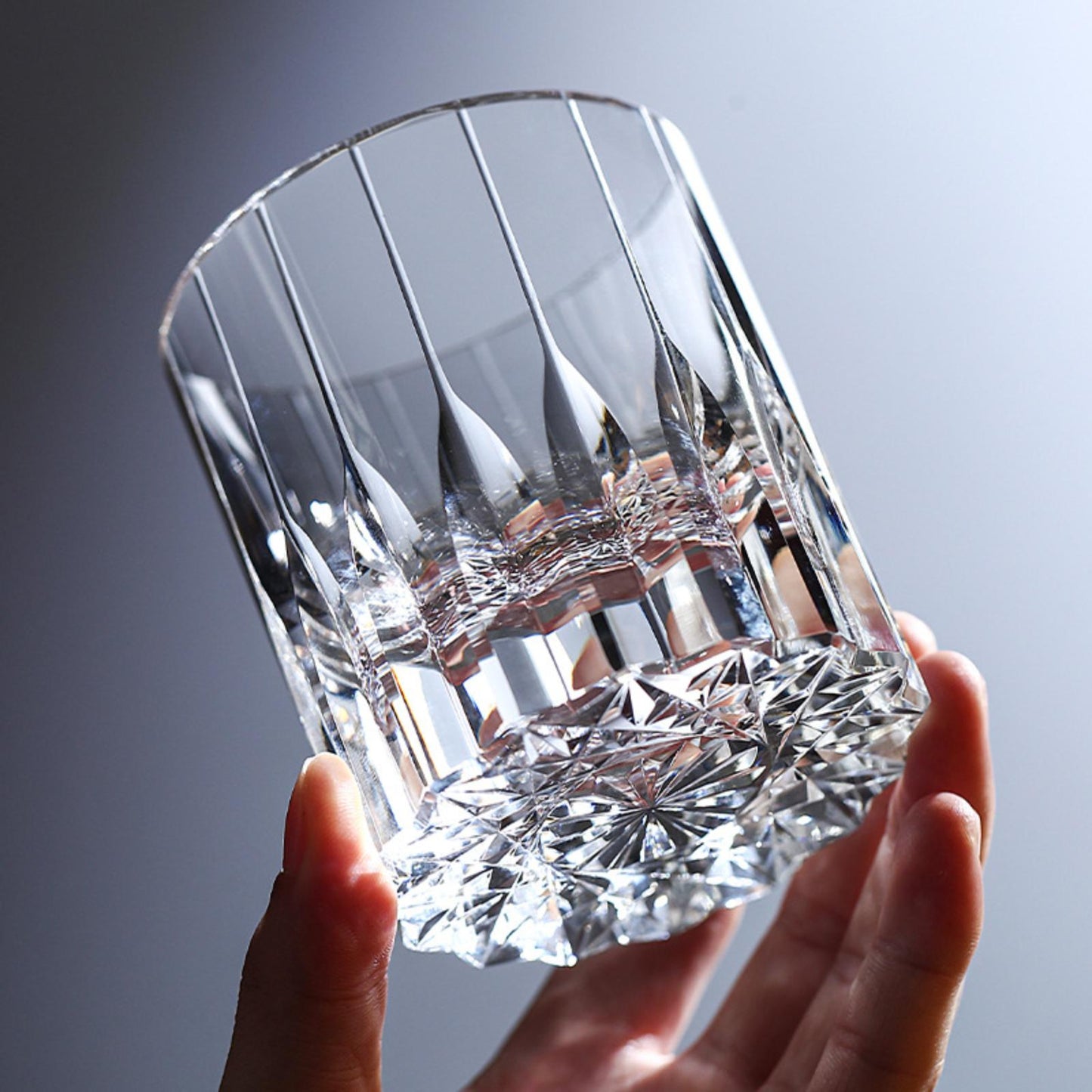 Edo Kiriko Handcrafted Dazzling Star Crystal Tea Cup – Lead-Free Crystal Glass