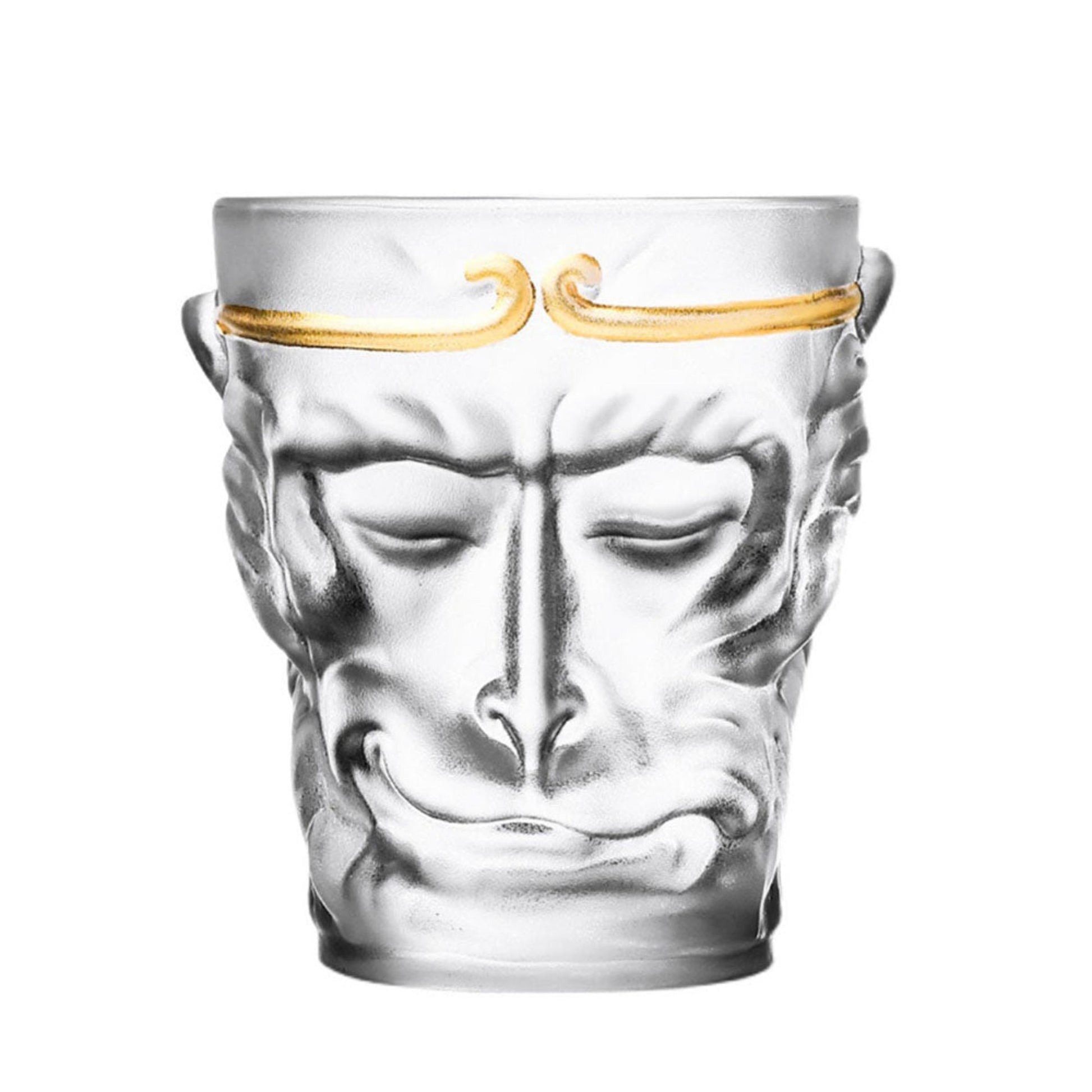 Sun Wukong Gold Hoop Glass Tea Cup – Handcrafted Heat-Resistant Borosilicate Glass