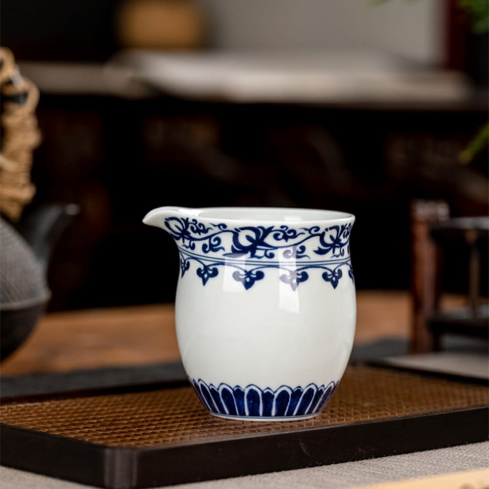 Old Clay Vine Blossom Fairness Cup – Handmade Ceramic Gongdao for Gongfu Tea