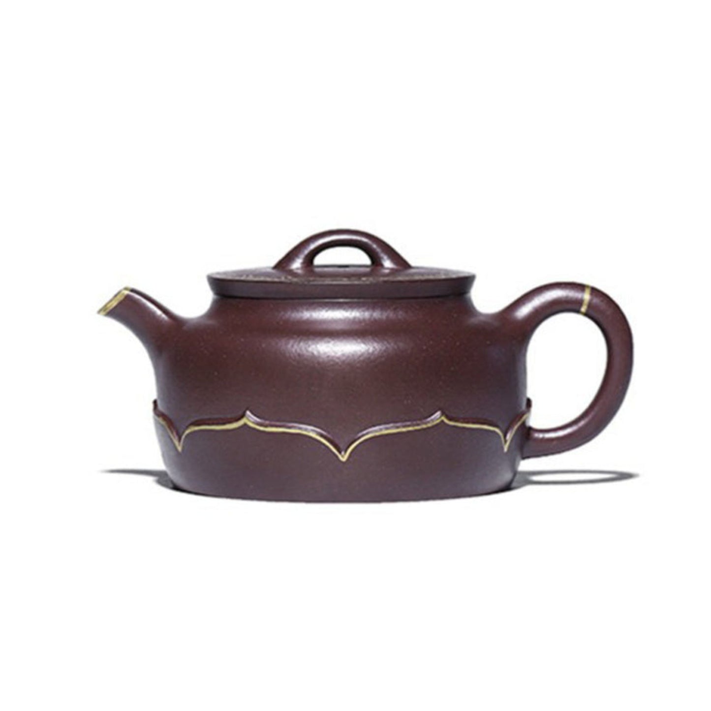 Handmade Golden Lotus Yixing Zisha Teapot – Zi Ni Purple Clay Gongfu Teapot 350ml