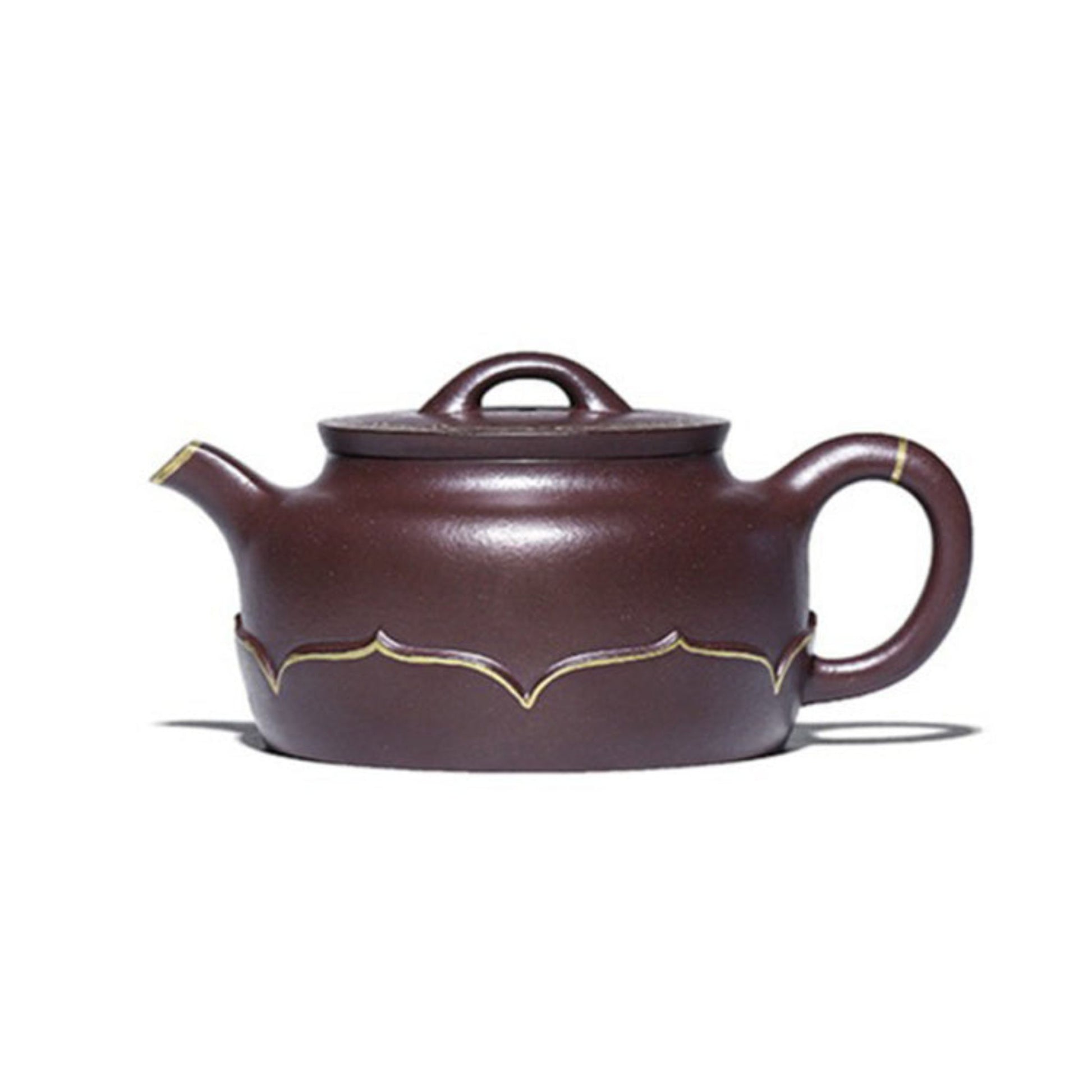 Handmade Golden Lotus Yixing Zisha Teapot – Zi Ni Purple Clay Gongfu Teapot 350ml