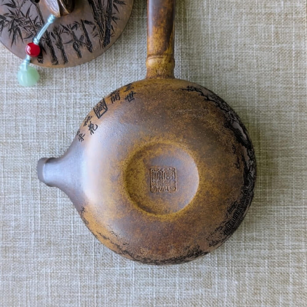 Zhi Zu Side-Handle Teapot – Longguo Jinsha Ni – 180ml