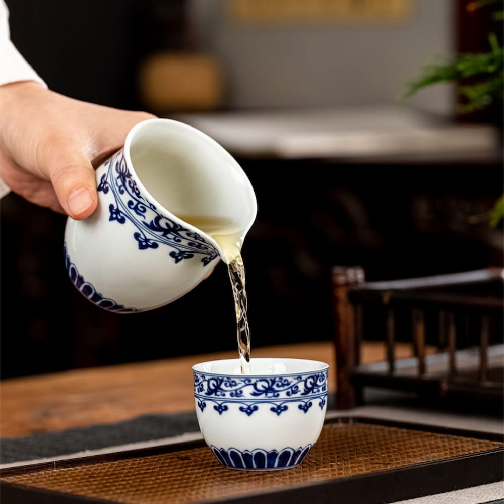 Old Clay Vine Blossom Fairness Cup – Handmade Ceramic Gongdao for Gongfu Tea