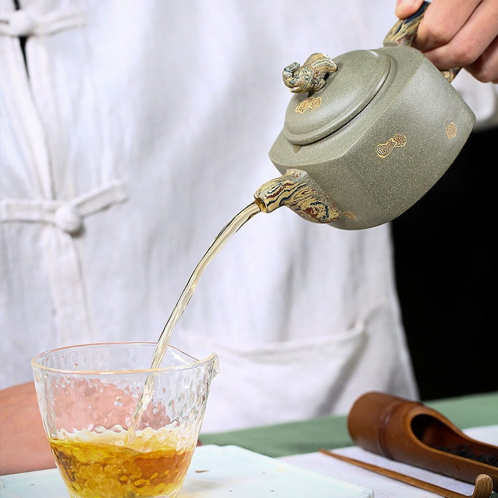 Xiangrui Square Teapot – Green Jiao Ni – 300ml