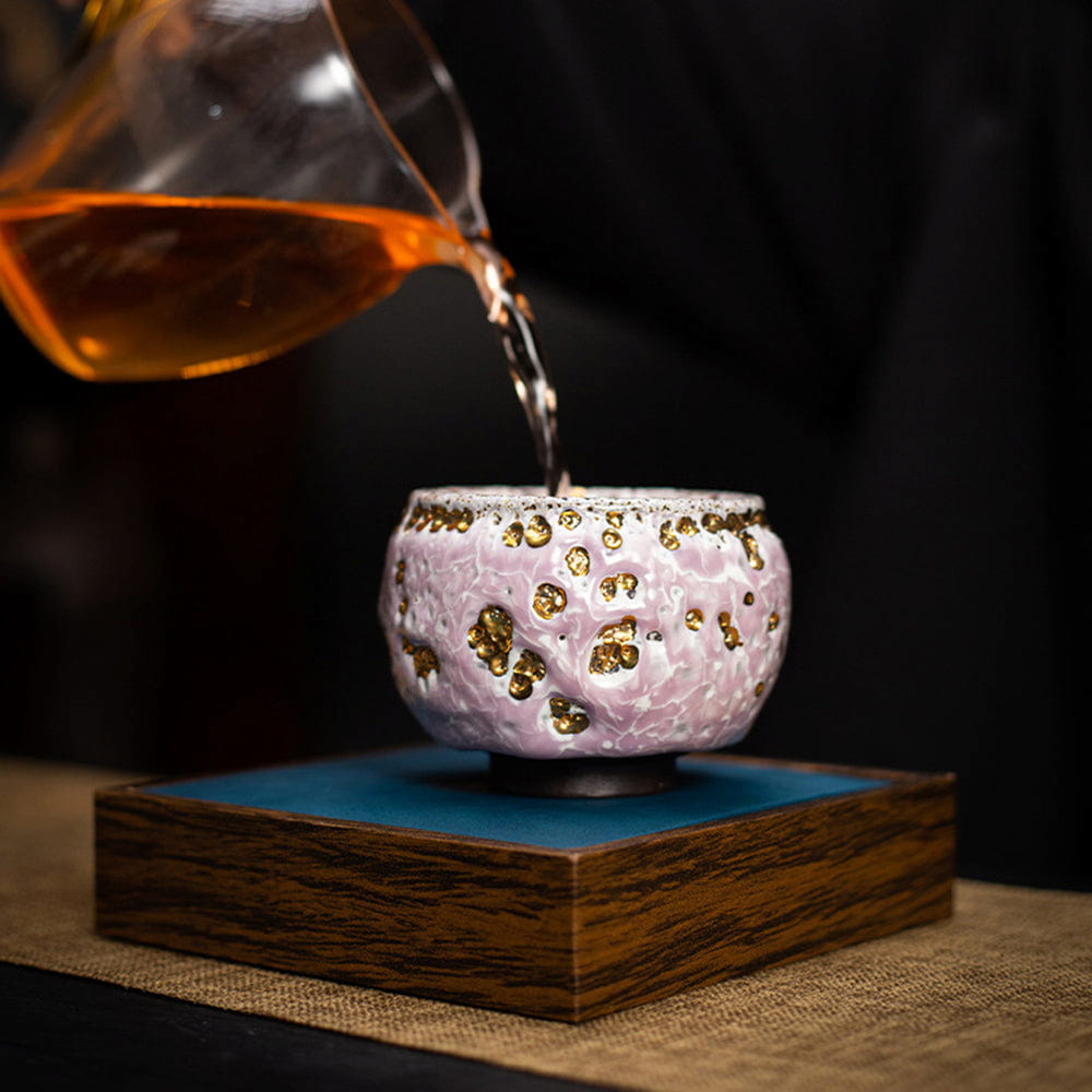 Pink Glazed Shino Gongfu Tea Cup – Handmade Ceramic Chinese Tea Cup for Traditional Brewing