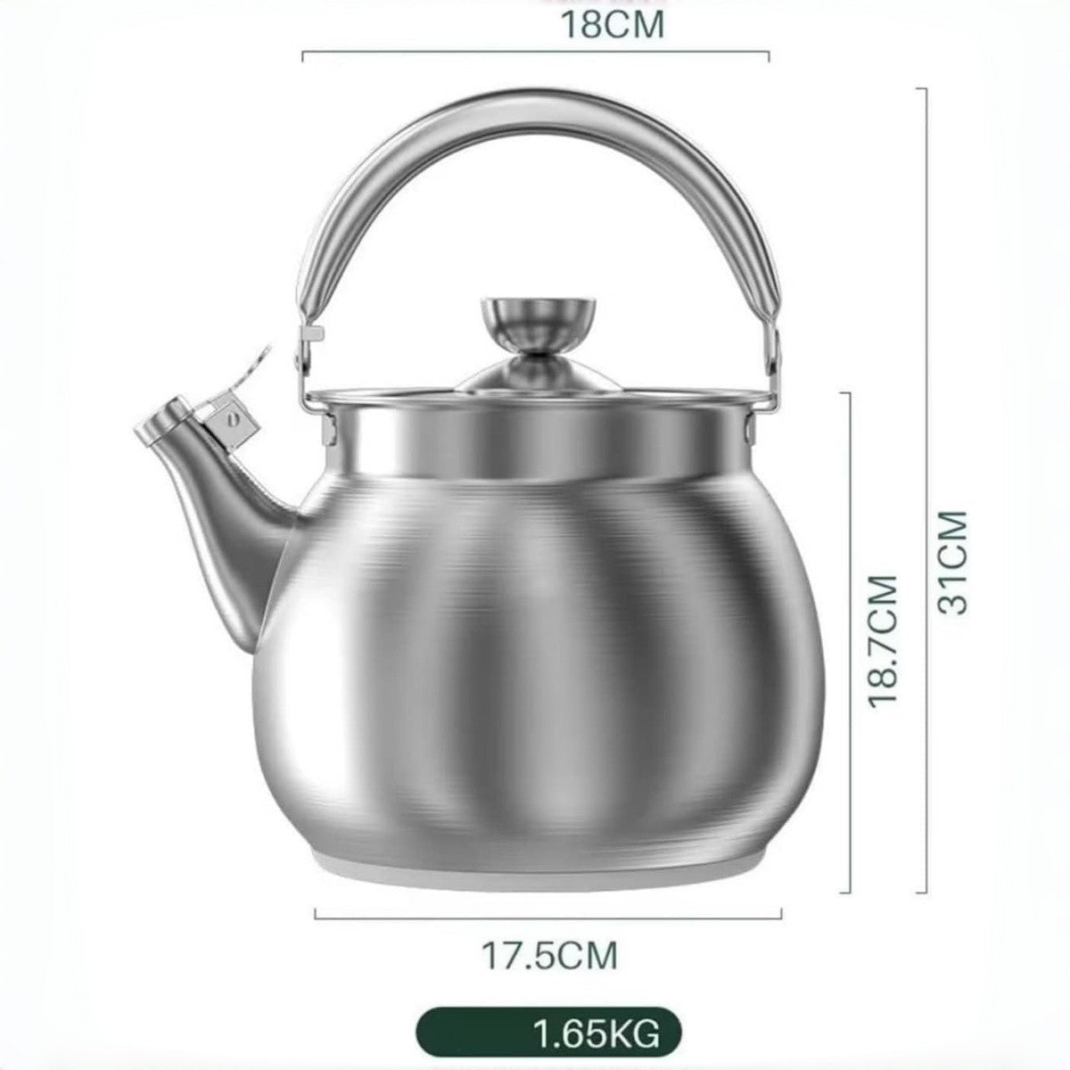 316 Stainless Steel Whistling Tea Kettle 5.5L – Large Capacity Kettle for Tea & Multi-Purpose Use