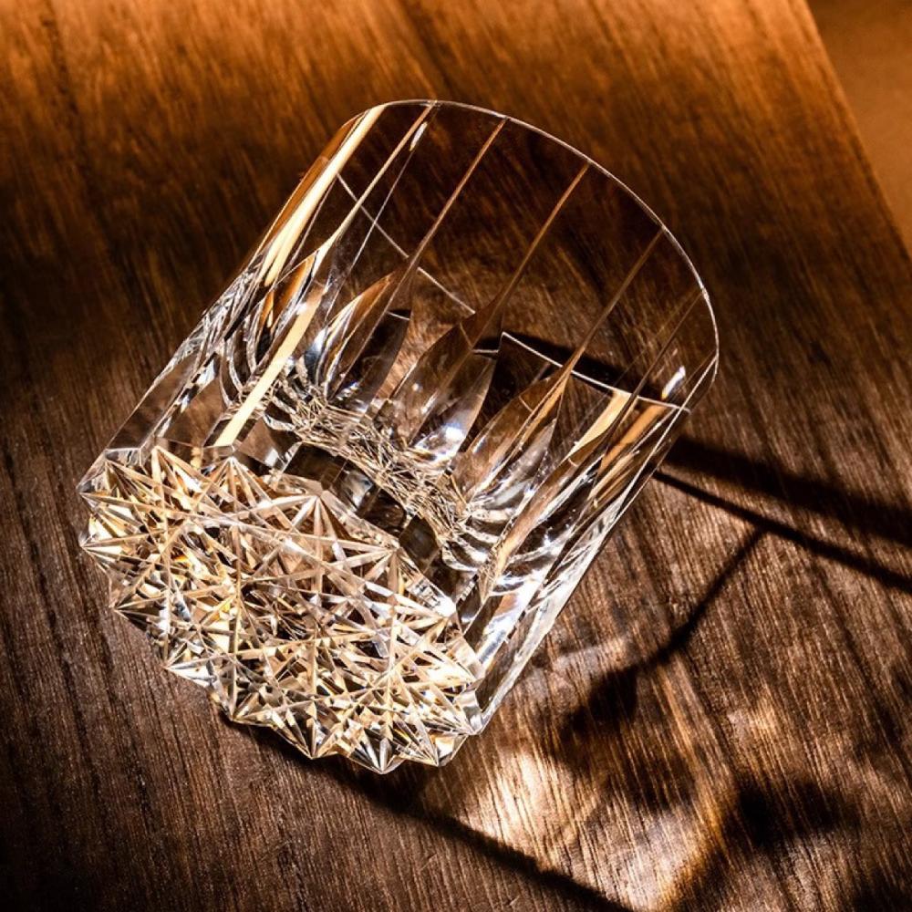 Edo Kiriko Handcrafted Dazzling Star Crystal Tea Cup – Lead-Free Crystal Glass