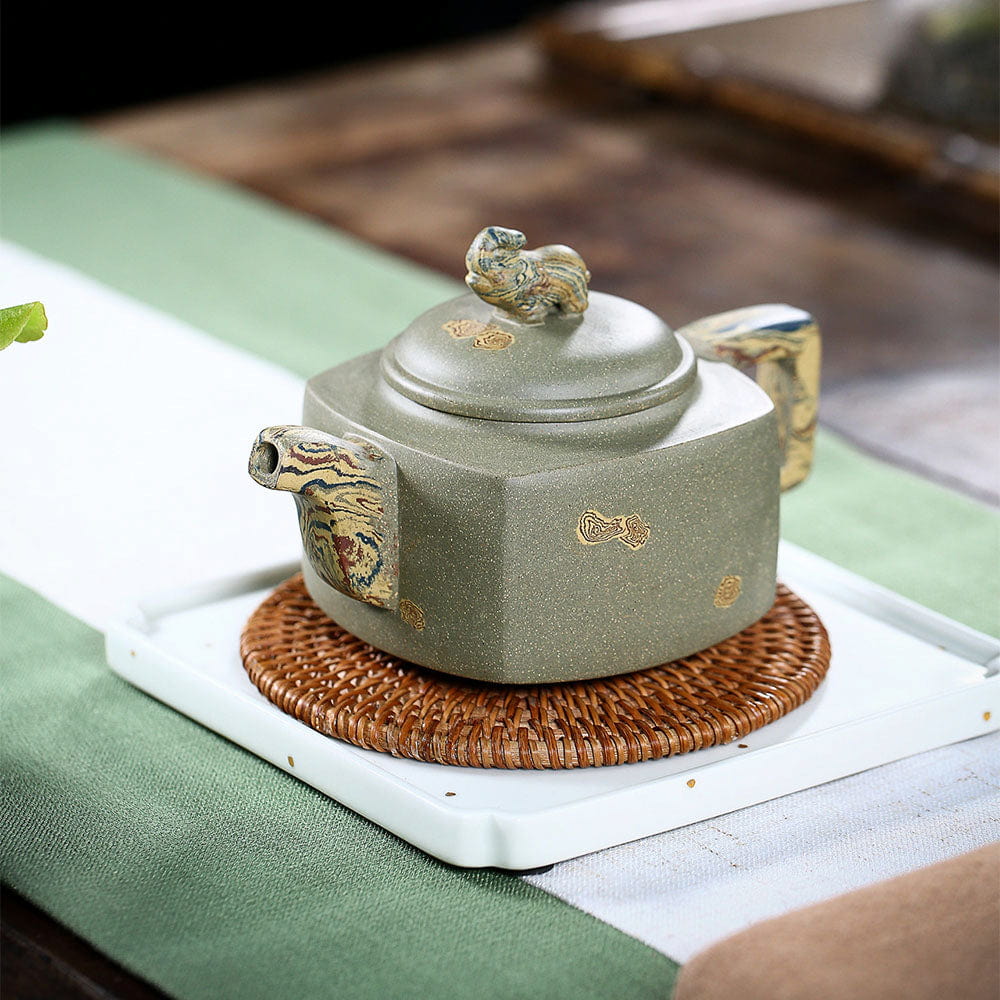 Xiangrui Square Teapot – Green Jiao Ni – 300ml