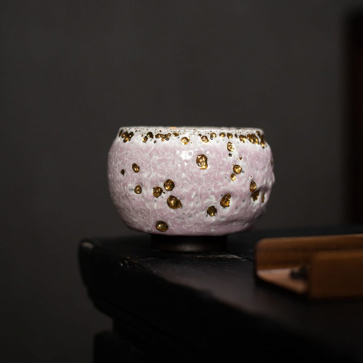 Pink Glazed Shino Gongfu Tea Cup – Handmade Ceramic Chinese Tea Cup for Traditional Brewing