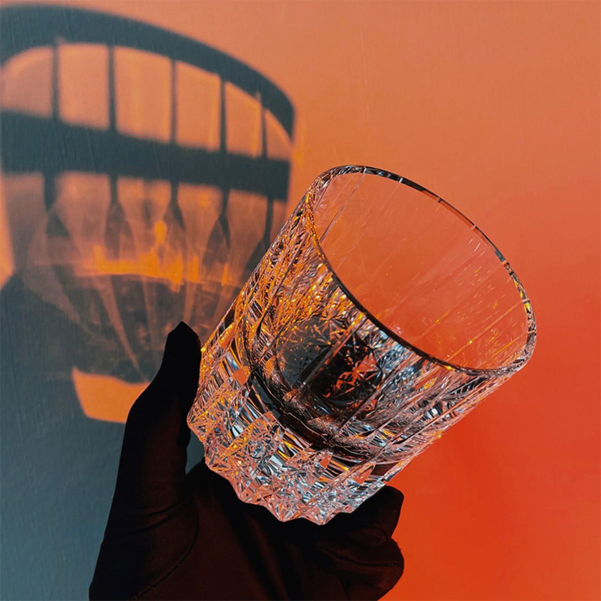 Edo Kiriko Handcrafted Dazzling Star Crystal Tea Cup – Lead-Free Crystal Glass