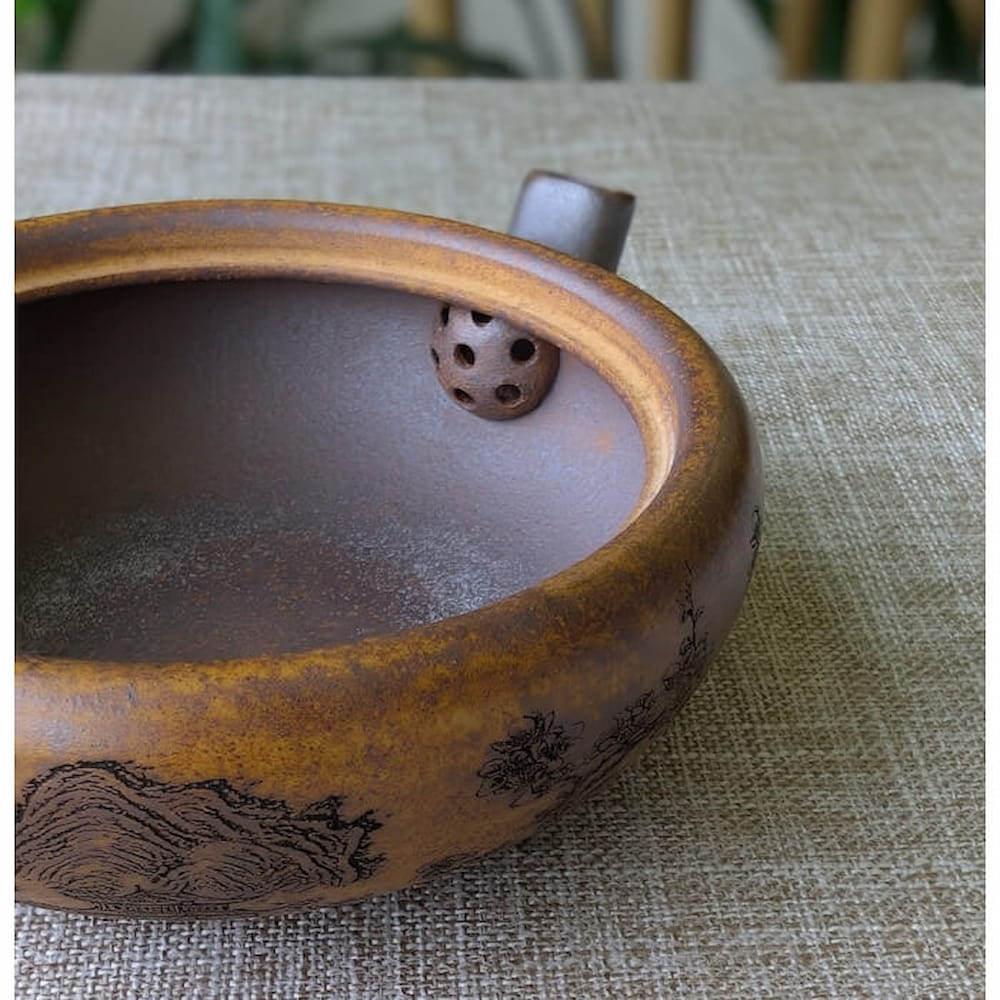 Zhi Zu Side-Handle Teapot – Longguo Jinsha Ni – 180ml