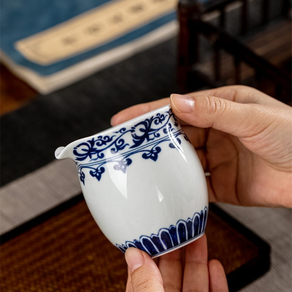 Old Clay Vine Blossom Fairness Cup – Handmade Ceramic Gongdao for Gongfu Tea