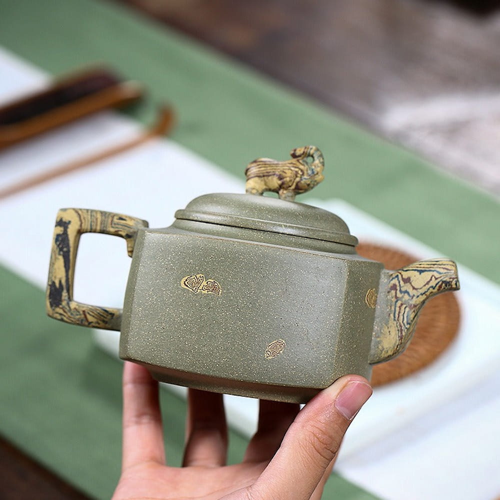 Xiangrui Square Teapot – Green Jiao Ni – 300ml