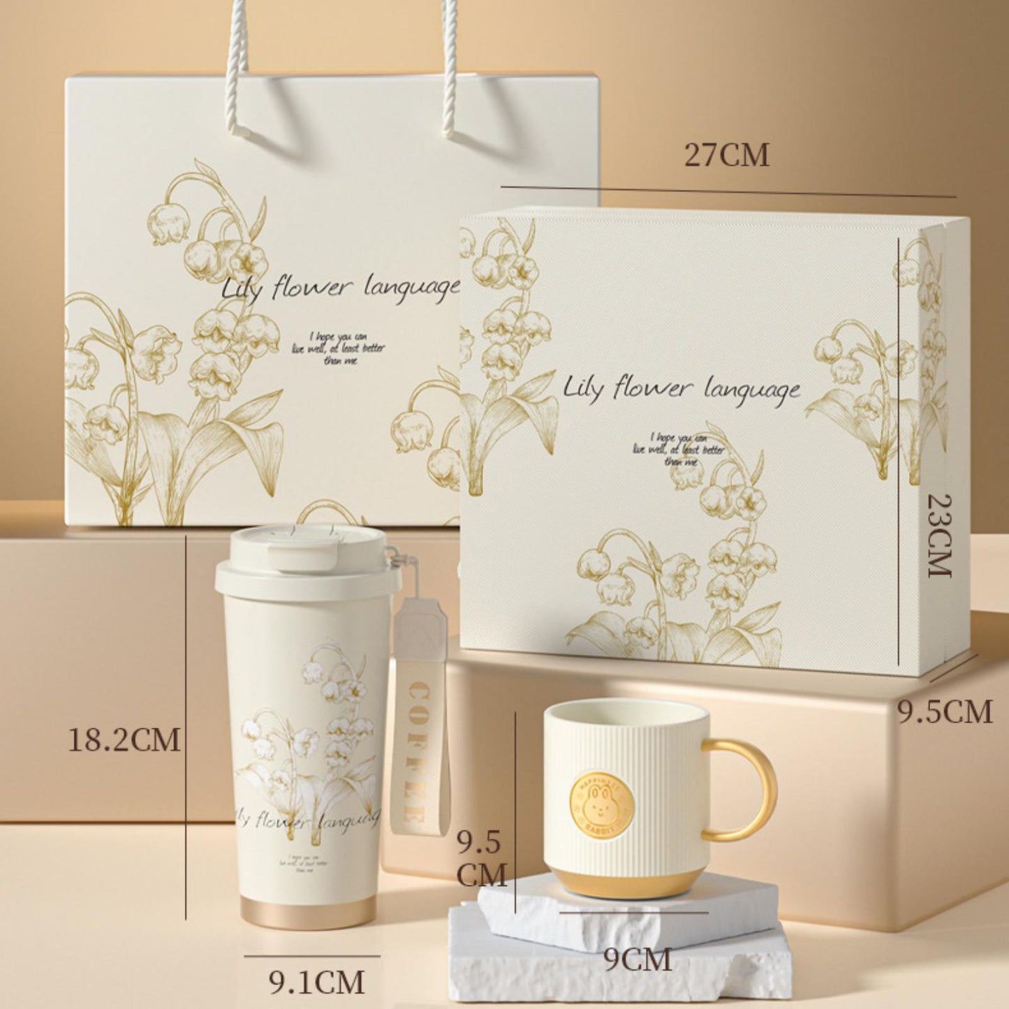 Insulated Double-Wall Tumbler & Ceramic Mug Gift Set – Leak-Proof, Hot & Cold Drinks