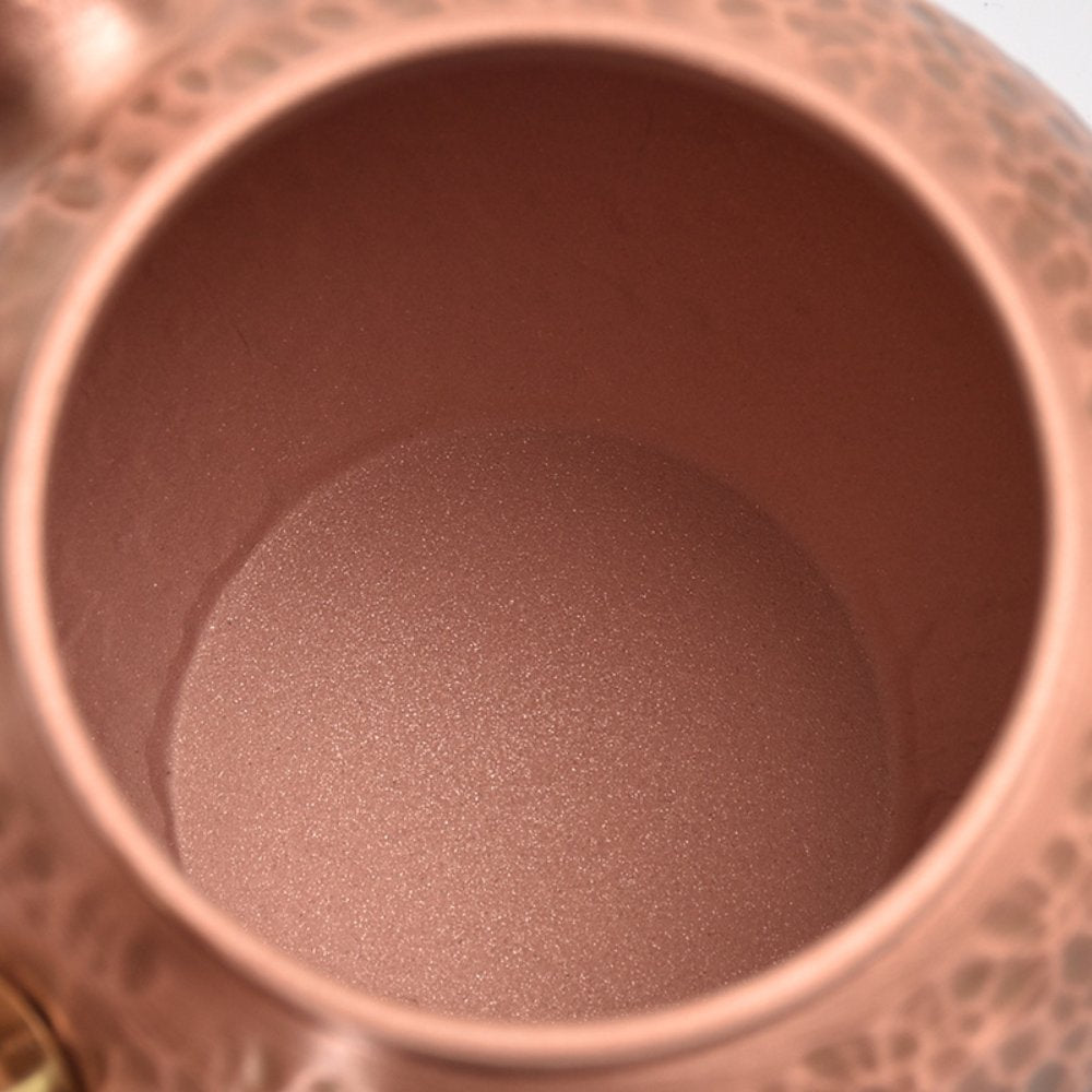 Portable Side-Handle Copper Teapot – Wooden Handle – Home & Office Kung Fu Tea