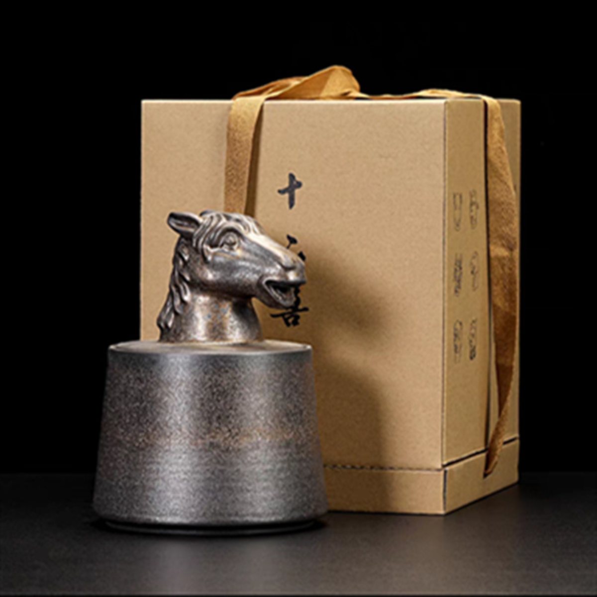 Ceramic Tea Canister with Zodiac Animal Lid – Ideal for Tea, Home Décor and Gifts