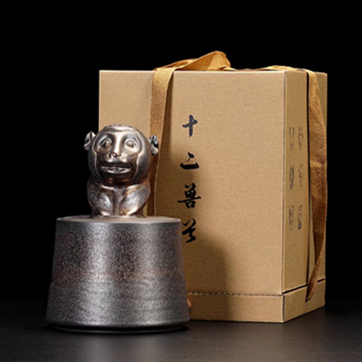 Ceramic Tea Canister with Zodiac Animal Lid – Ideal for Tea, Home Décor and Gifts