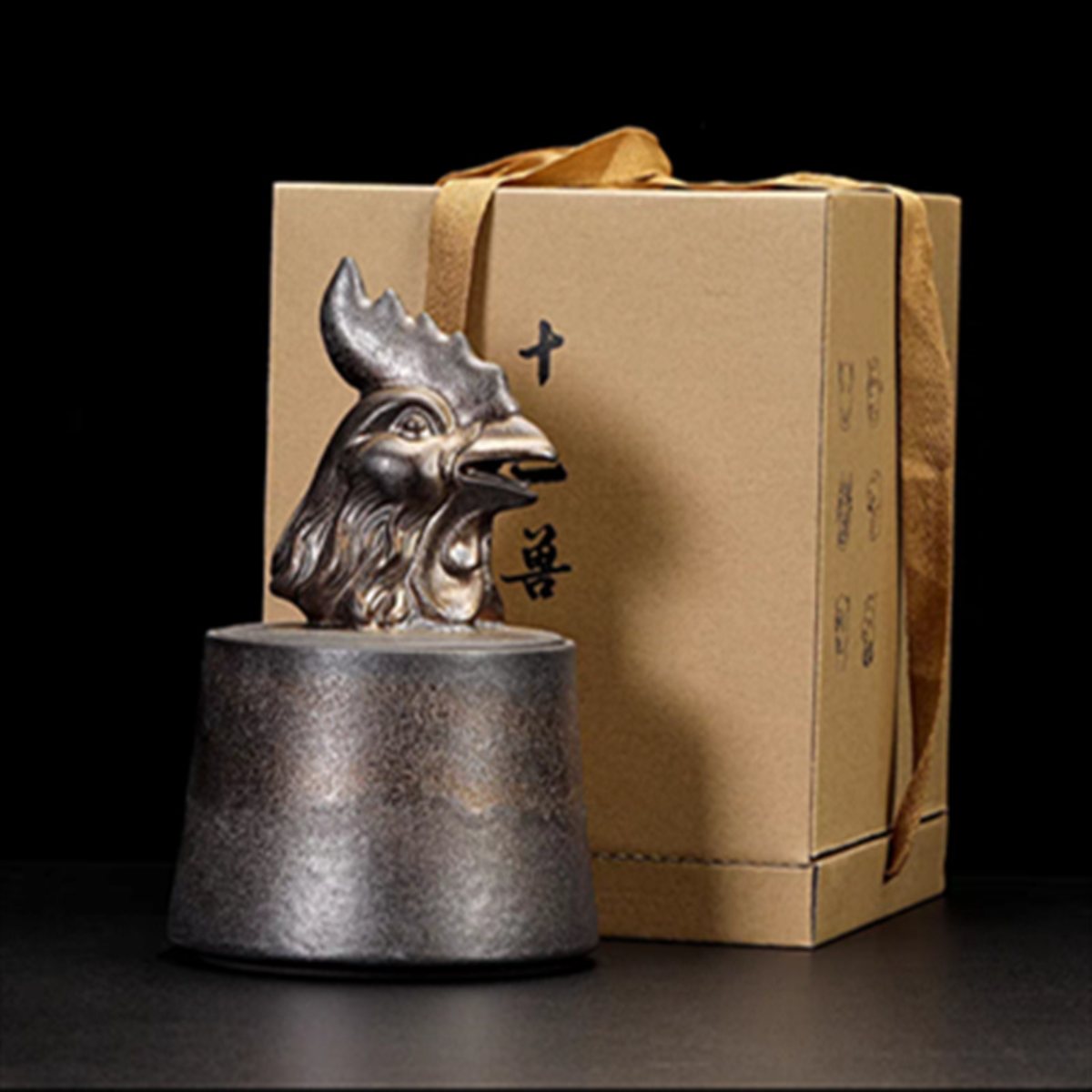 Ceramic Tea Canister with Zodiac Animal Lid – Ideal for Tea, Home Décor and Gifts