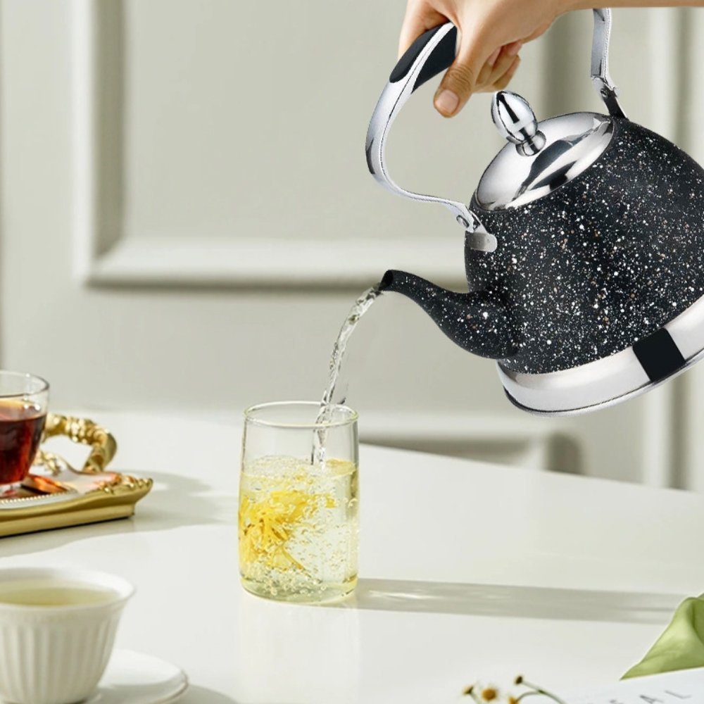 2-Piece Whistling Kettle Set – 3L & 1L Stainless Steel, Fast Boil, Safe Cool-Touch Handles