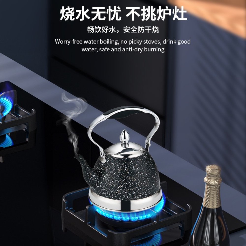 2-Piece Whistling Kettle Set – 3L & 1L Stainless Steel, Fast Boil, Safe Cool-Touch Handles