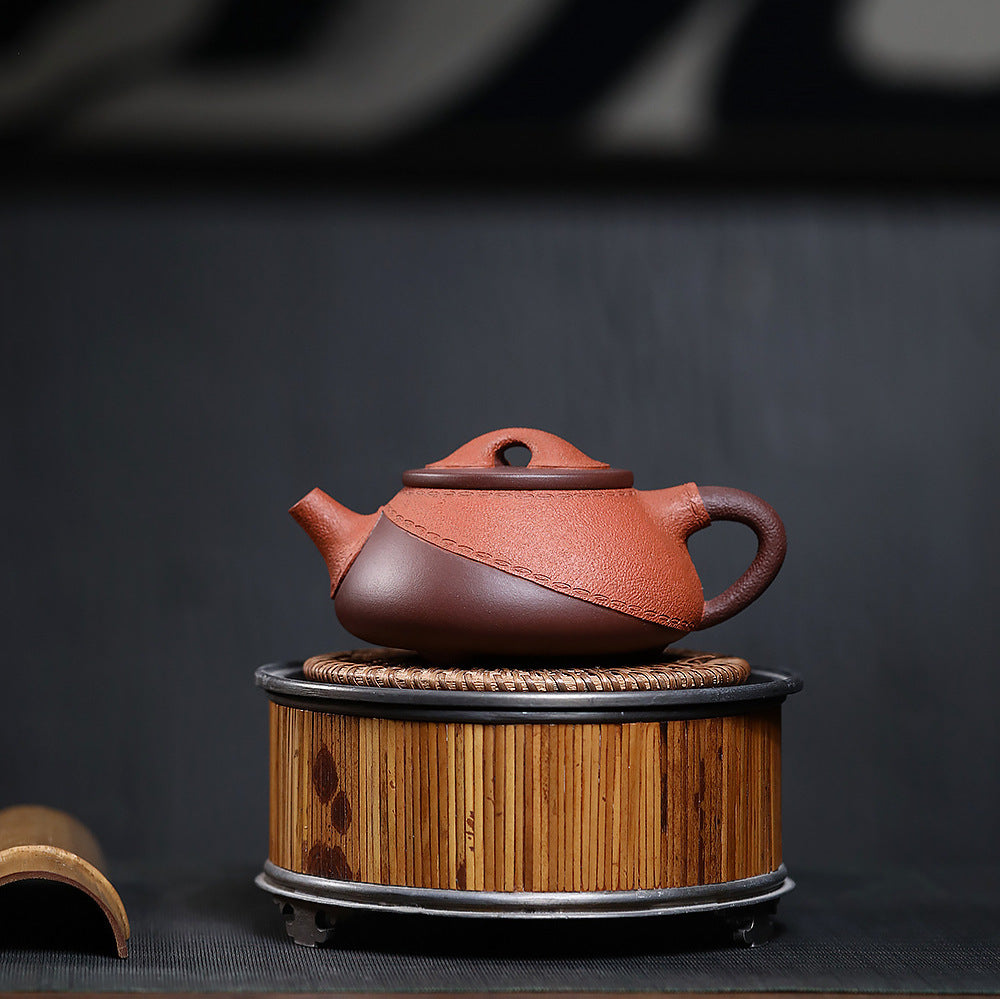 Handcrafted Yixing Zisha Leather Stone Ladle Teapot 280ml | Handmade Chinese Clay Teapot