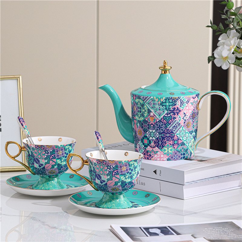 Luxury Bone China Afternoon Tea Set with High Footed Cups & Gift Box