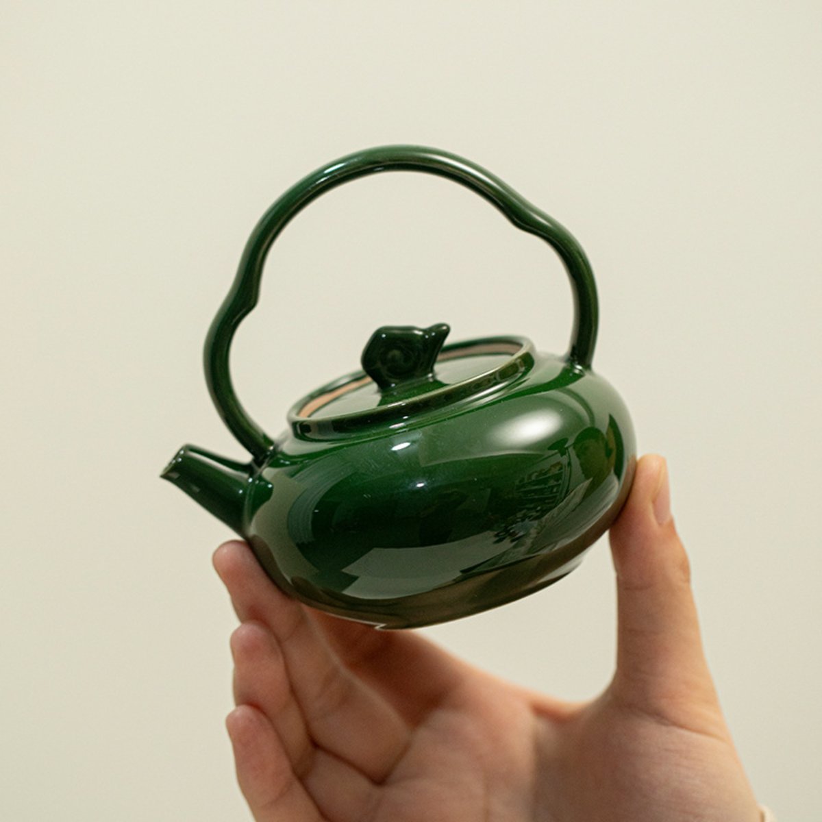 Original Mineral Glaze Teapot – Chinese Vintage Granny Green Cloud Style 150ML