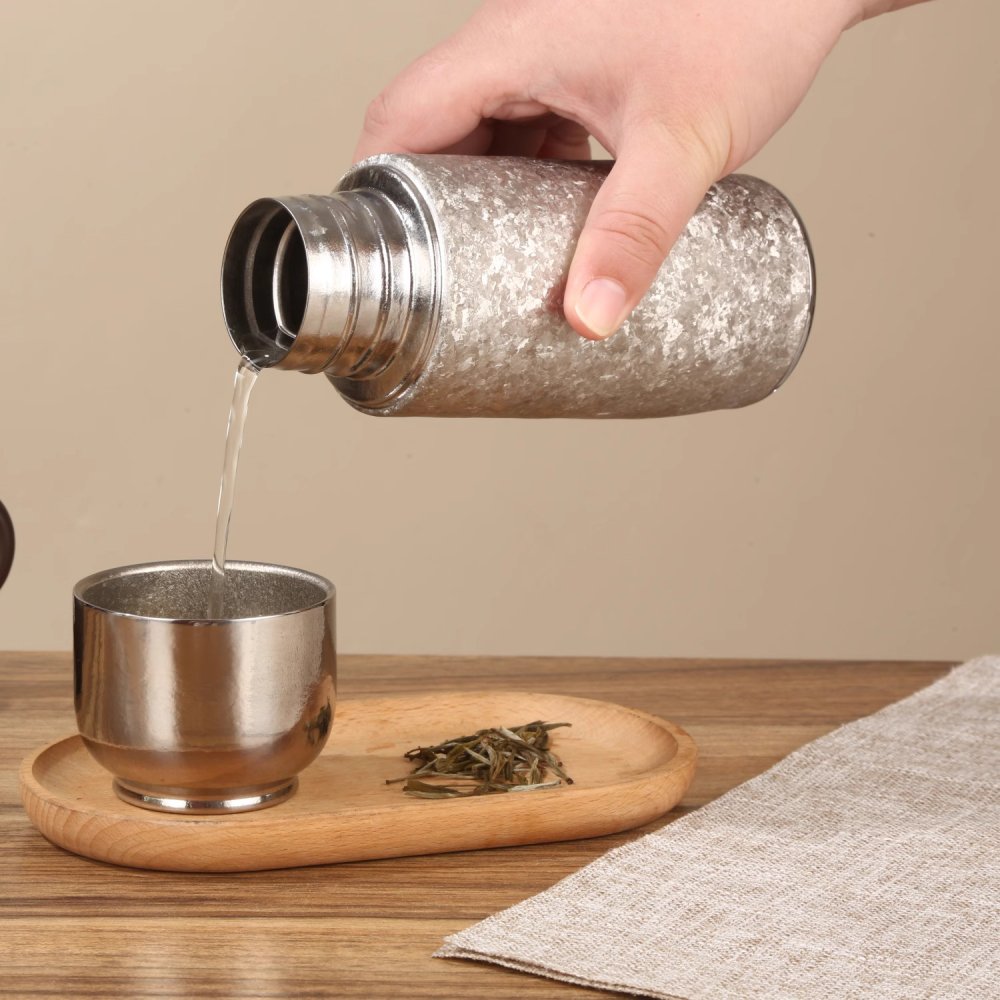 Pure Titanium 16oz / 460ml Tumbler – Leakproof Magnetic Lid, Multi-Layer Insulation & Built-in Tea Filter