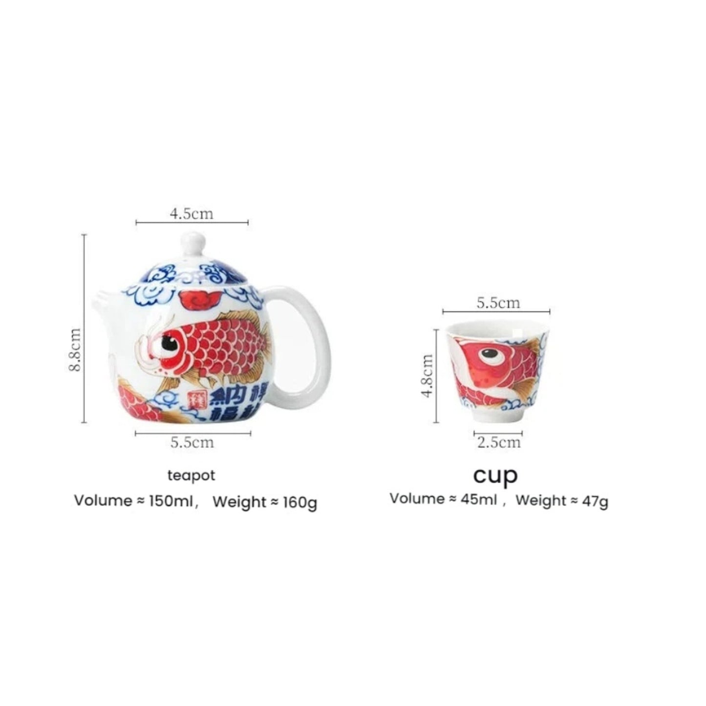 Portable Gongfu Travel Tea Set for 2 – 150ml Teapot with 2 Cups & Carry Bag
