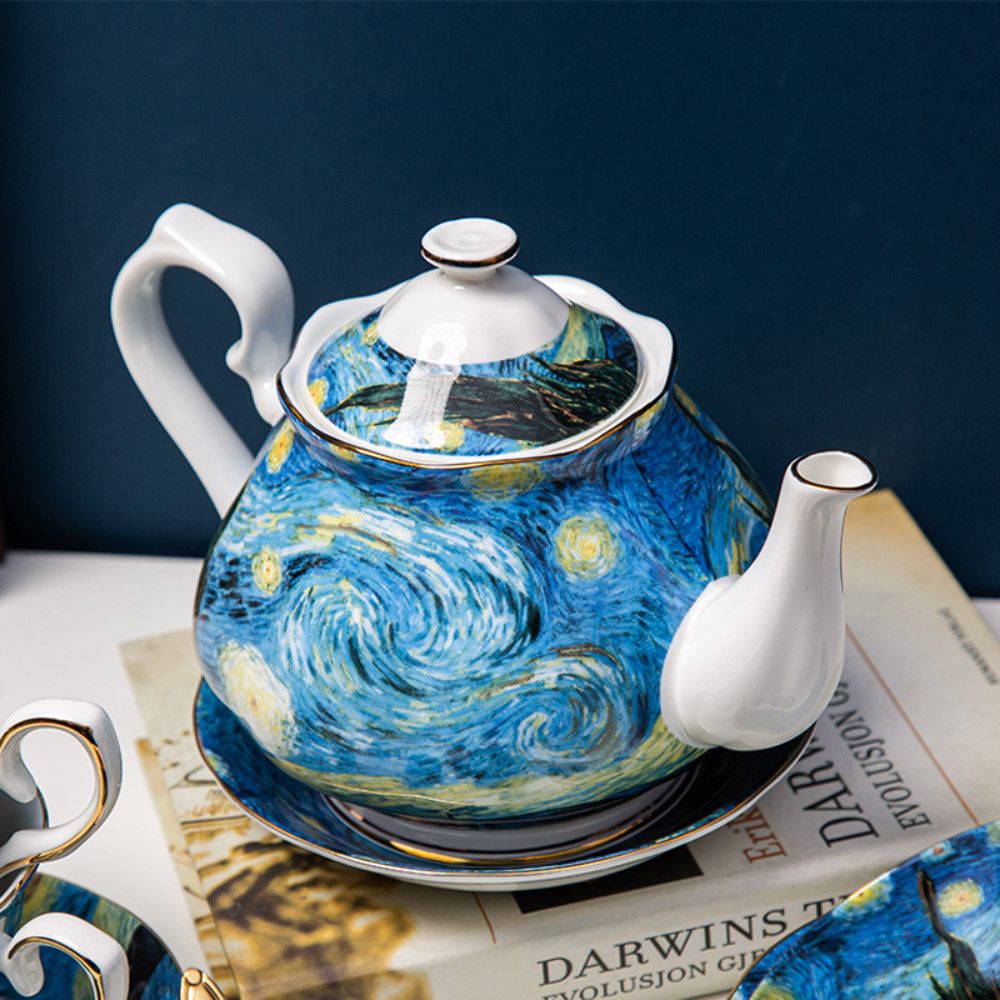 Starry Sky Tea Cup Set – 6 Cups, Choice of Uniform Starry Design or Random Patterns