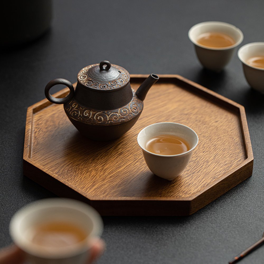 Designer-Collab Old Yanyi Clay Teapot & Four-Cup Set — Handcrafted Chinese Gongfu Tea Ceremony Set, Perfect Gift