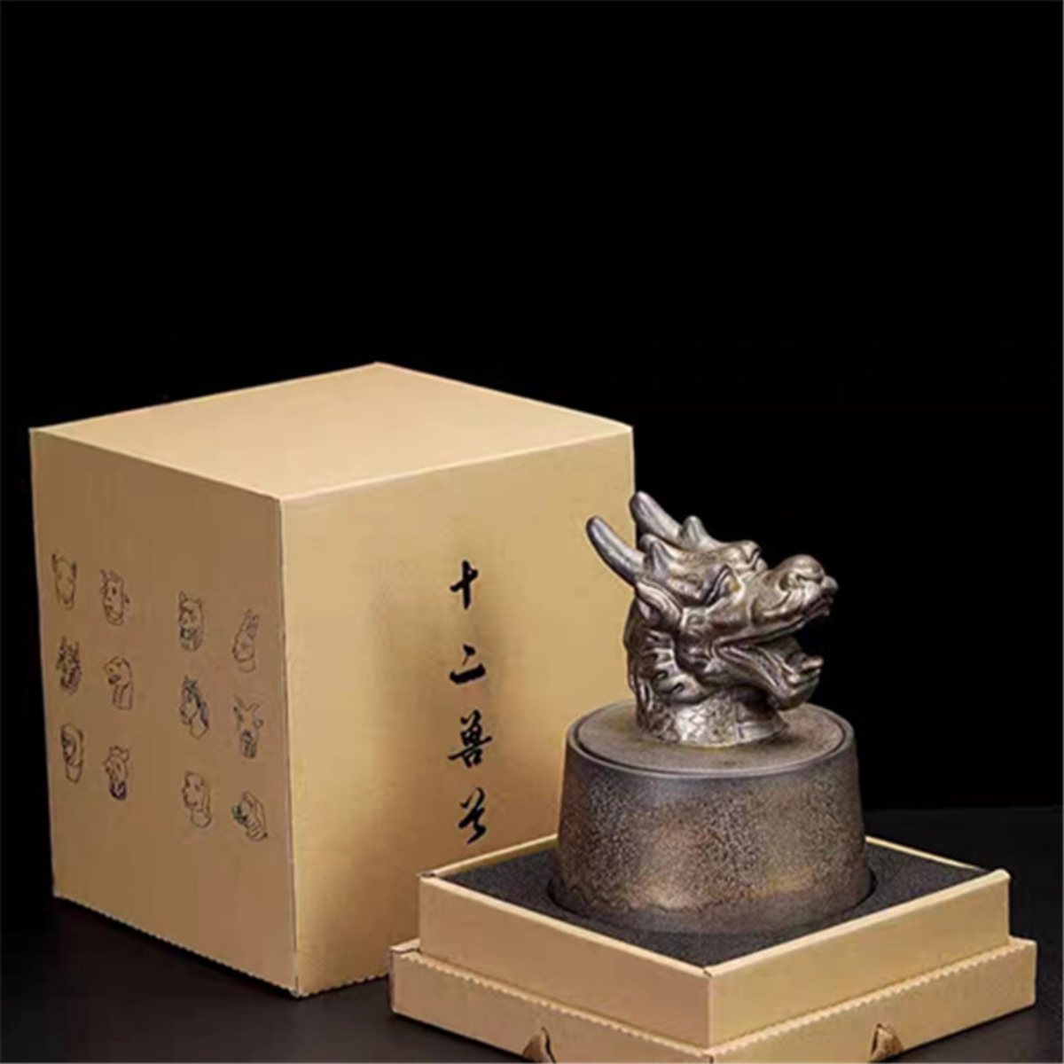 Ceramic Tea Canister with Zodiac Animal Lid – Ideal for Tea, Home Décor and Gifts