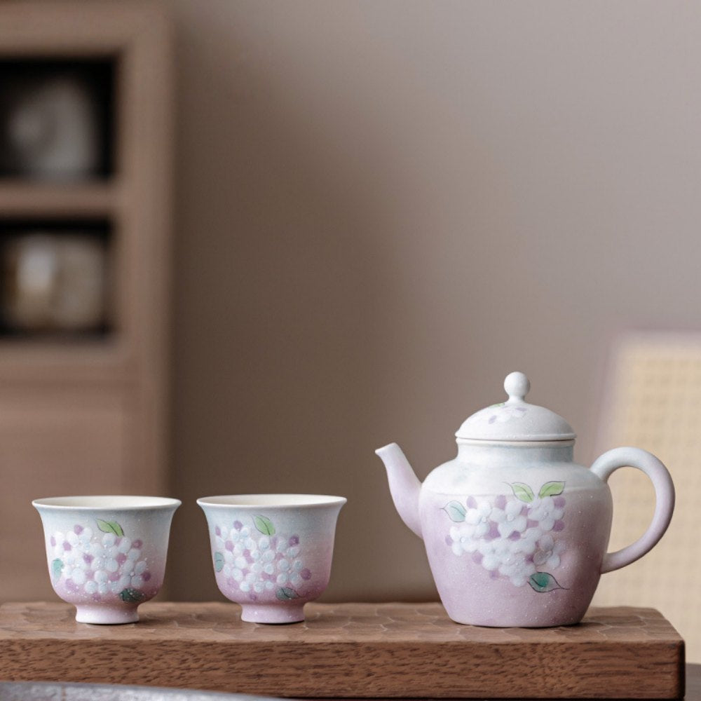 Mini Chinese Gongfu Tea Set – 120ml Hand-Painted Teapot with 2 Cups, Gift Box