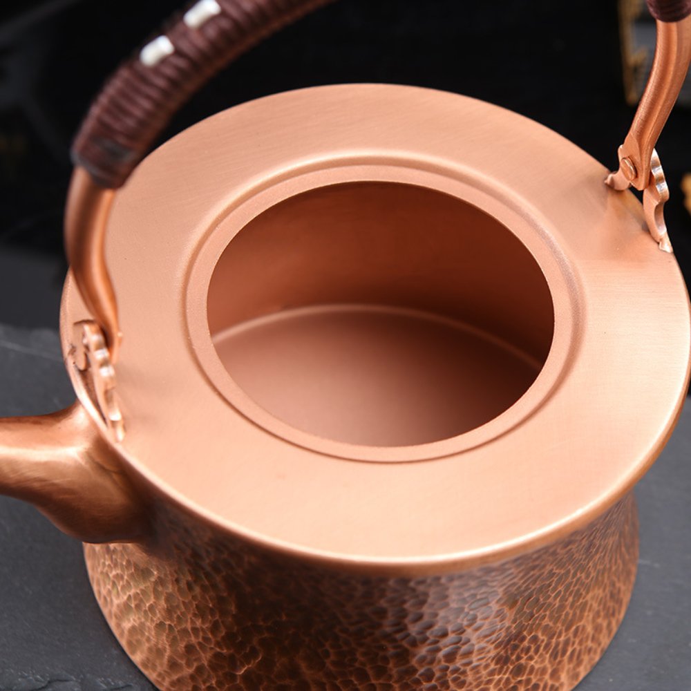 Hammered Waist Copper Kettle – Large 1800ml – Cylindrical Design