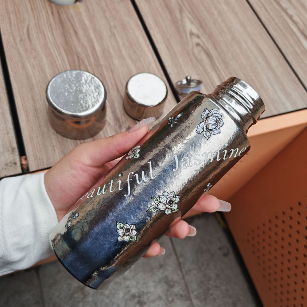 Pure Titanium Magnetic-Lid Tumbler 420ml – Lightweight Leakproof Travel Mug with Tea Filter & Gift Box