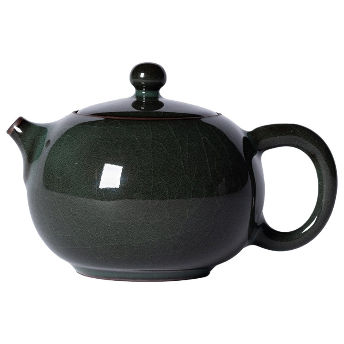 Longquan Celadon Iron-Core Xishi Teapot 10 fl oz (300ML) Handcrafted Cracked-Glaze Gift Box