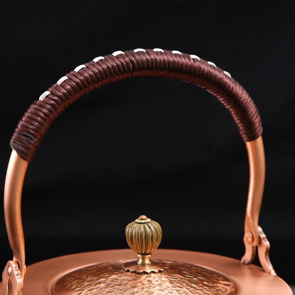 Hammered Waist Copper Kettle – Large 1800ml – Cylindrical Design